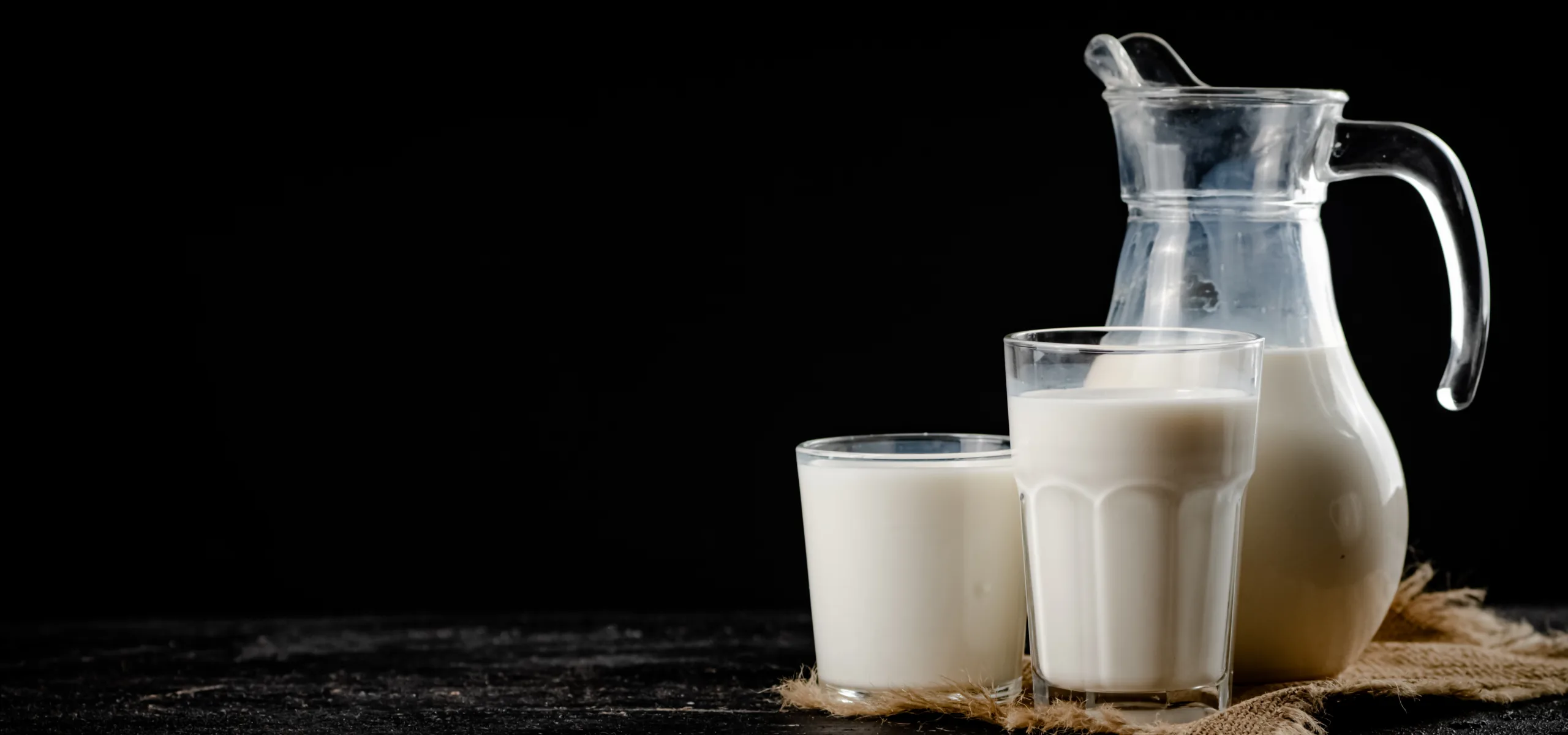 Glasses of milk