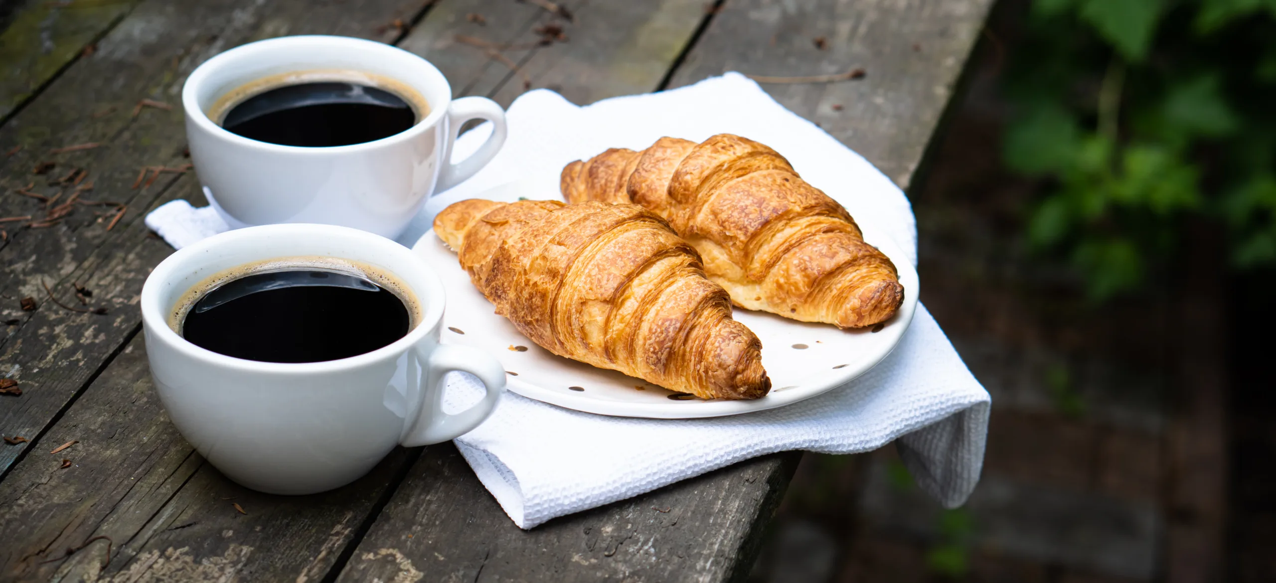 Coffee and croissants