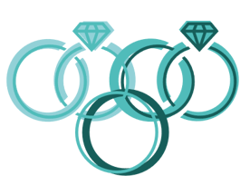 5 gold rings